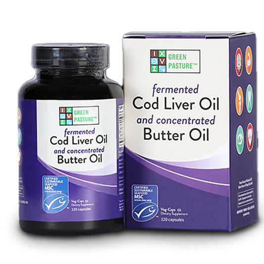 Green Pasture Butter Oil and Fermented Cod Liver Oil Blend - Capsules